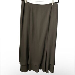 Adrianna Papell Skirts | Dark Mori Formal Midi Trumpet  |Color: Black|Size: 16